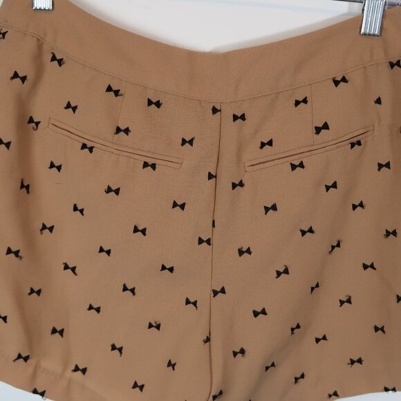 LC Lauren Conrad Shorts Tan w Black Bowties 6 - Picture 5 of 5